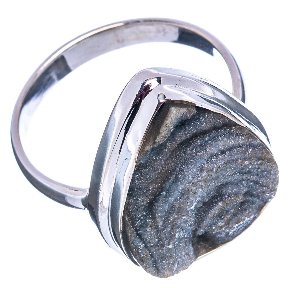 Desert Rose Druzy Ring Size 11.25 (.925 Sterling Silver)