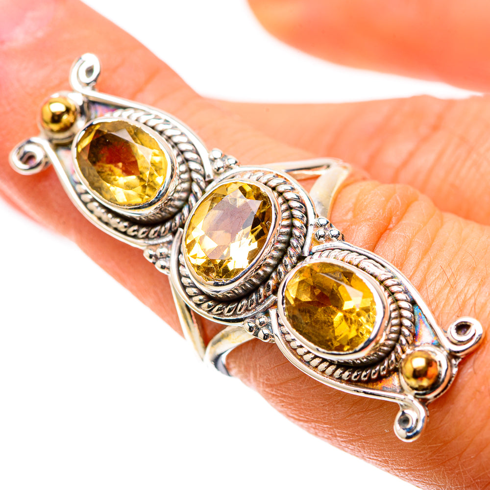 Large Faceted Citrine Ring Size 6 (925 Sterling Silver) RING138900