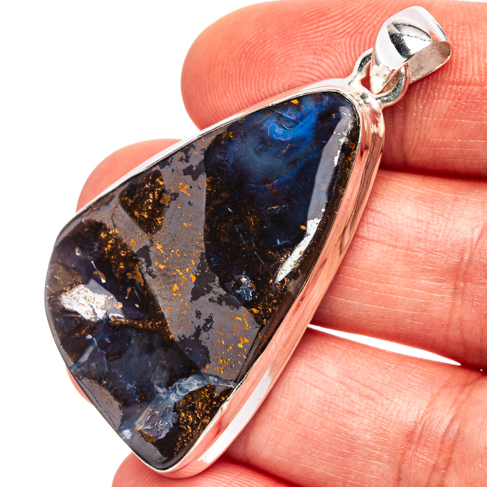 Premium Boulder Opal Pendant 2 1/8" (.925 Sterling Silver)