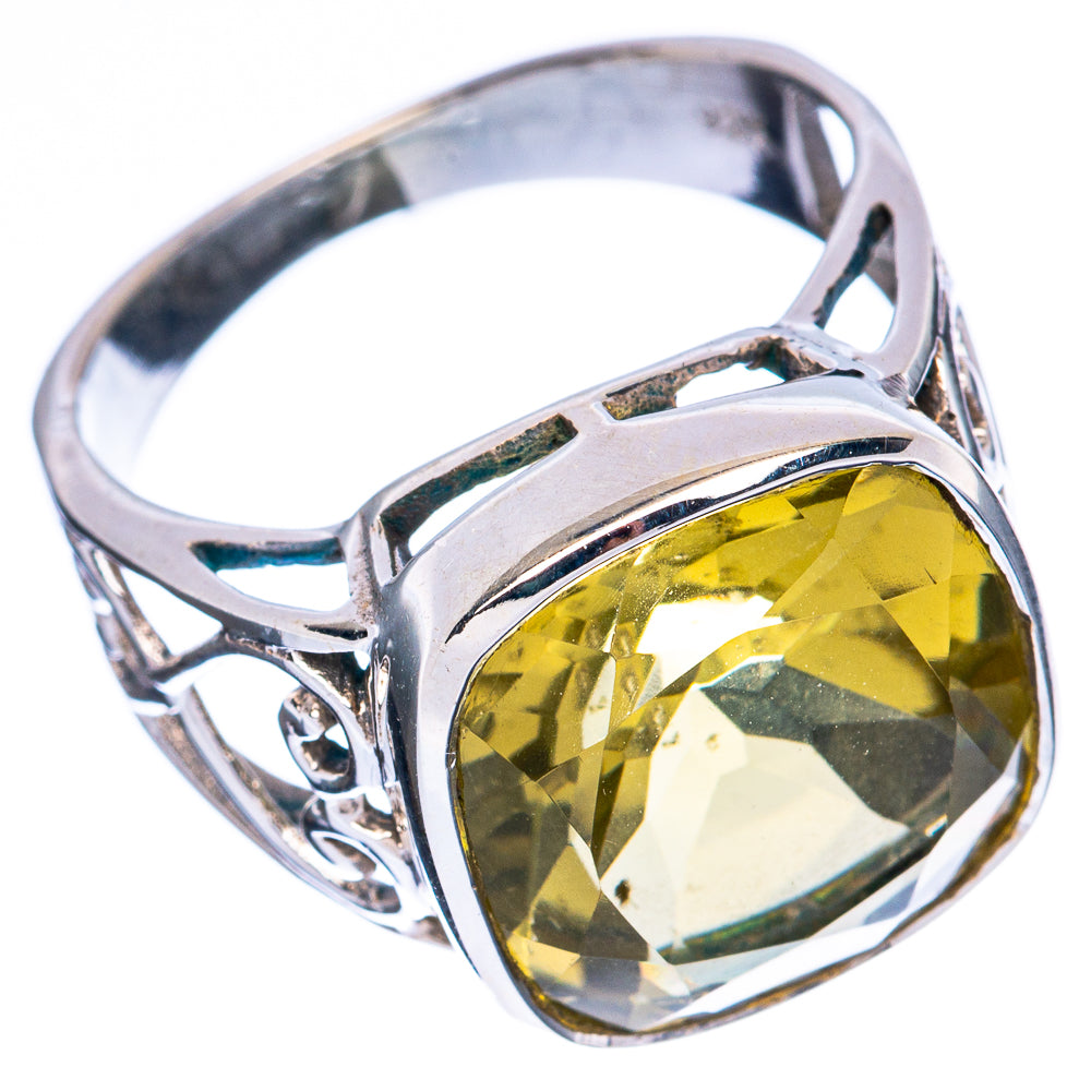 Faceted Citrine Ring Size 6.75 (925 Sterling Silver) R3315