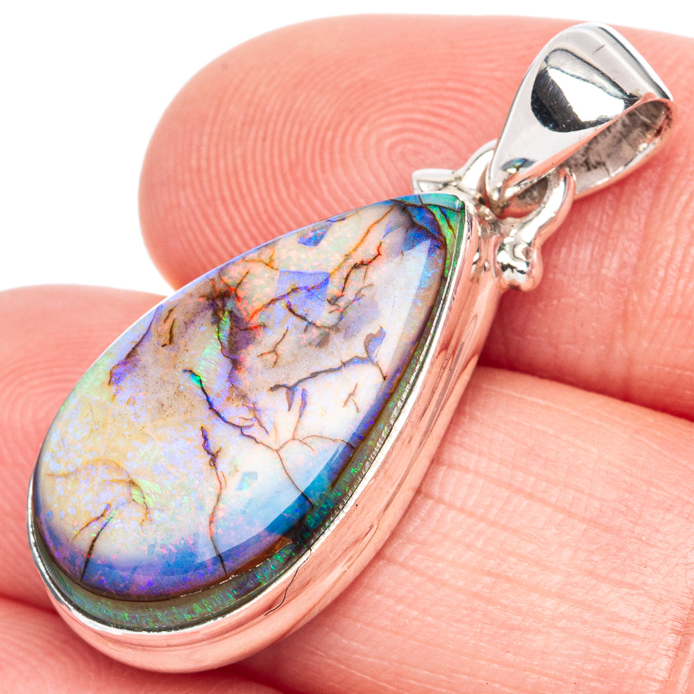 Rare Sterling Opal Pendant 1 1/4" (925 Sterling Silver) P41998