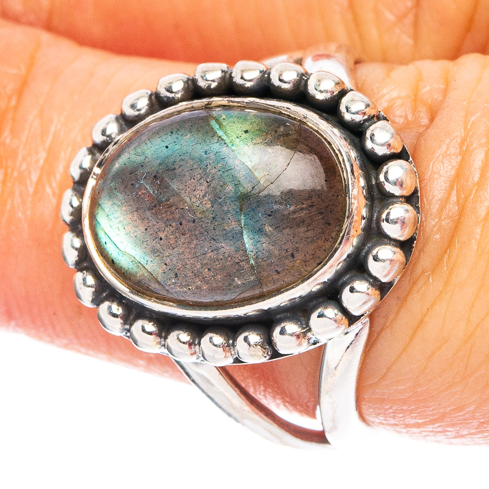 Labradorite 925 Sterling Silver Ring Size 7.25 (925 Sterling Silver) R6277