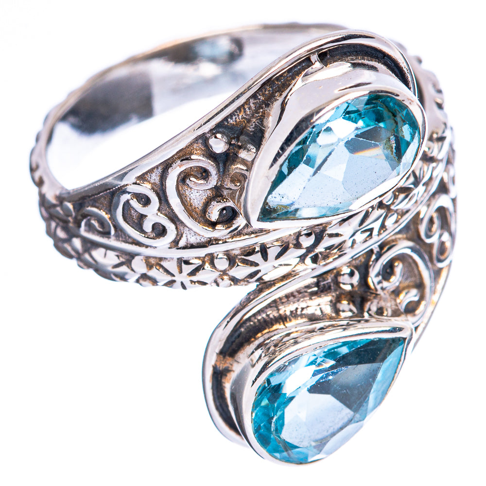 Blue Topaz Ring Size 9.25 (925 Sterling Silver) R3145