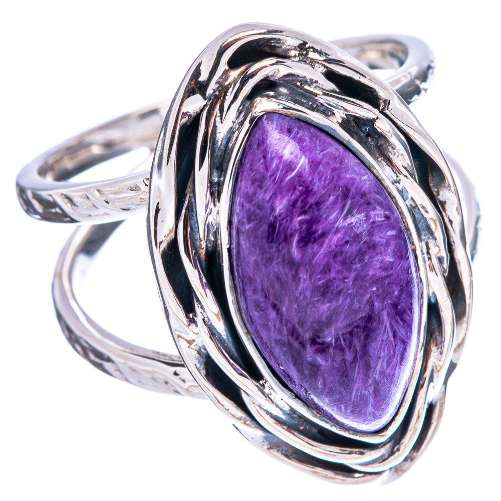 Premium Charoite Ring Size 6.75 (.925 Sterling Silver)
