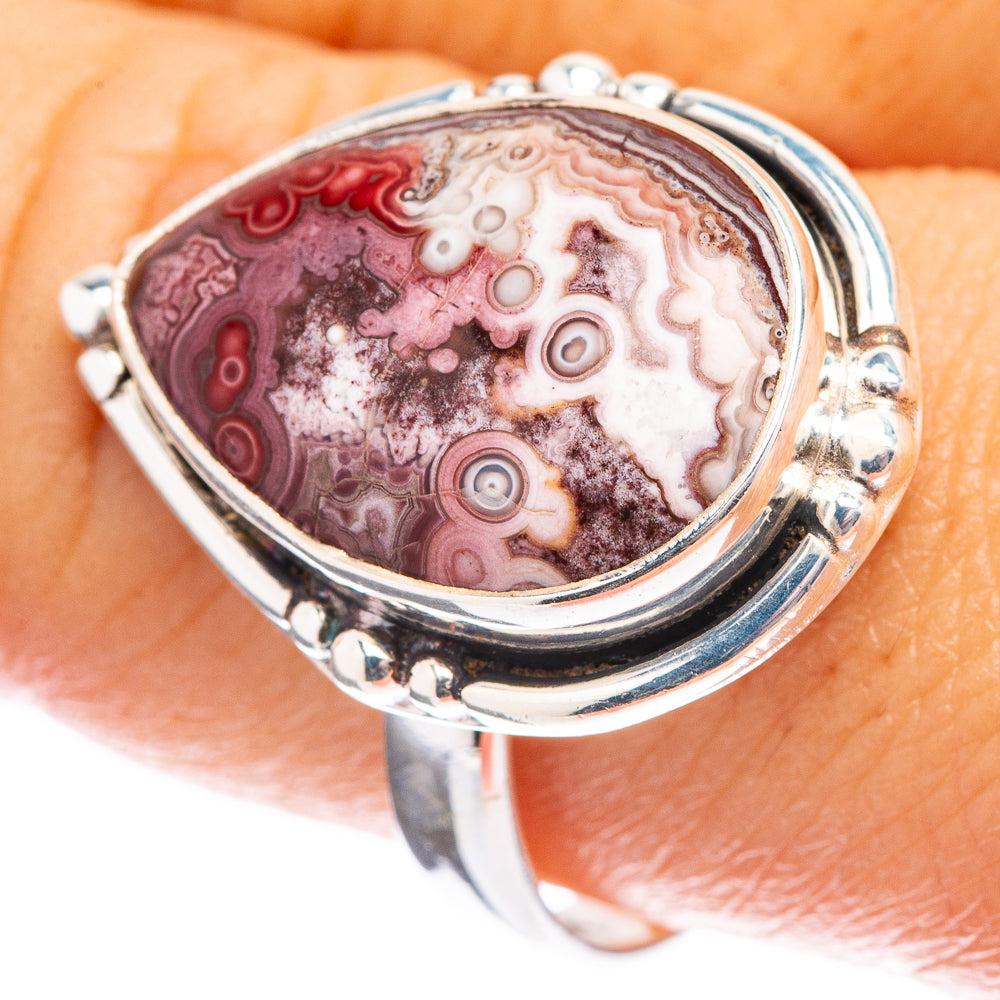 Crazy Lace Agate Ring Size 9.5 (925 Sterling Silver) R142655