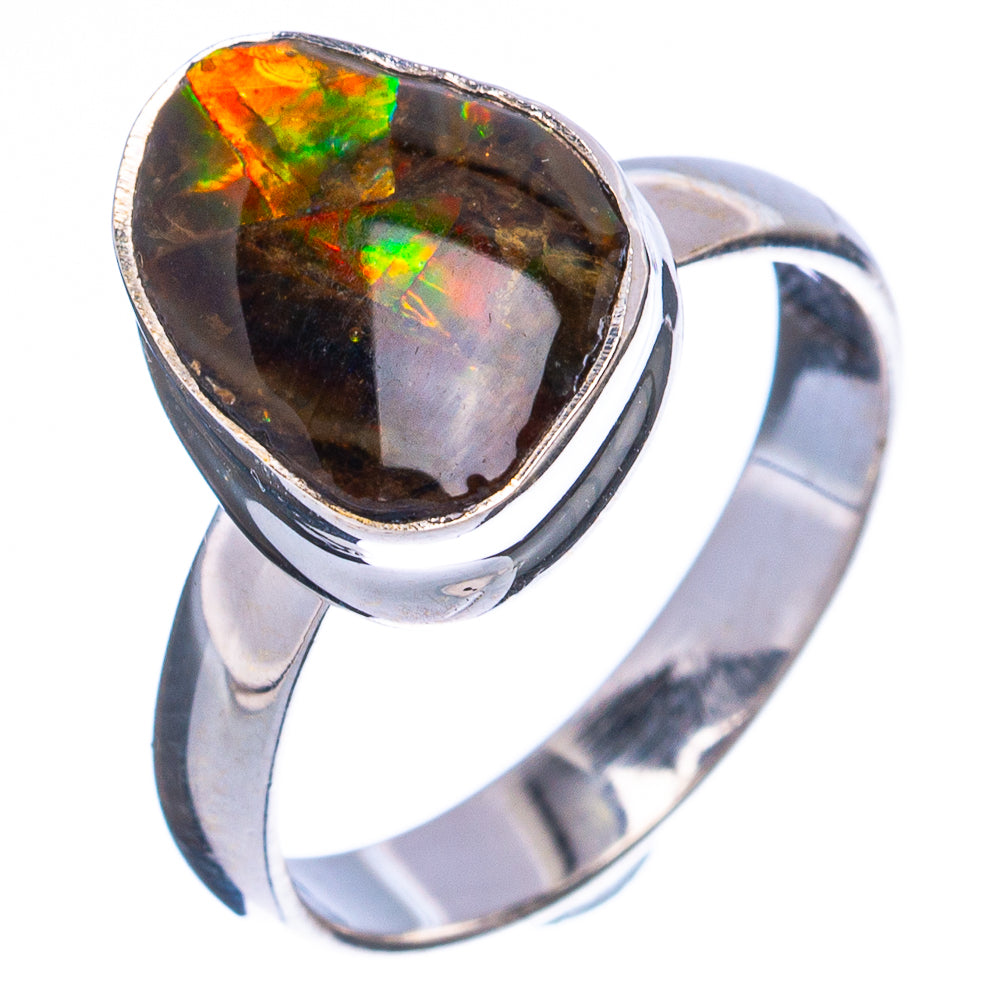 Rare Ammolite Ring Size 6.25 (925 Sterling Silver) R4884