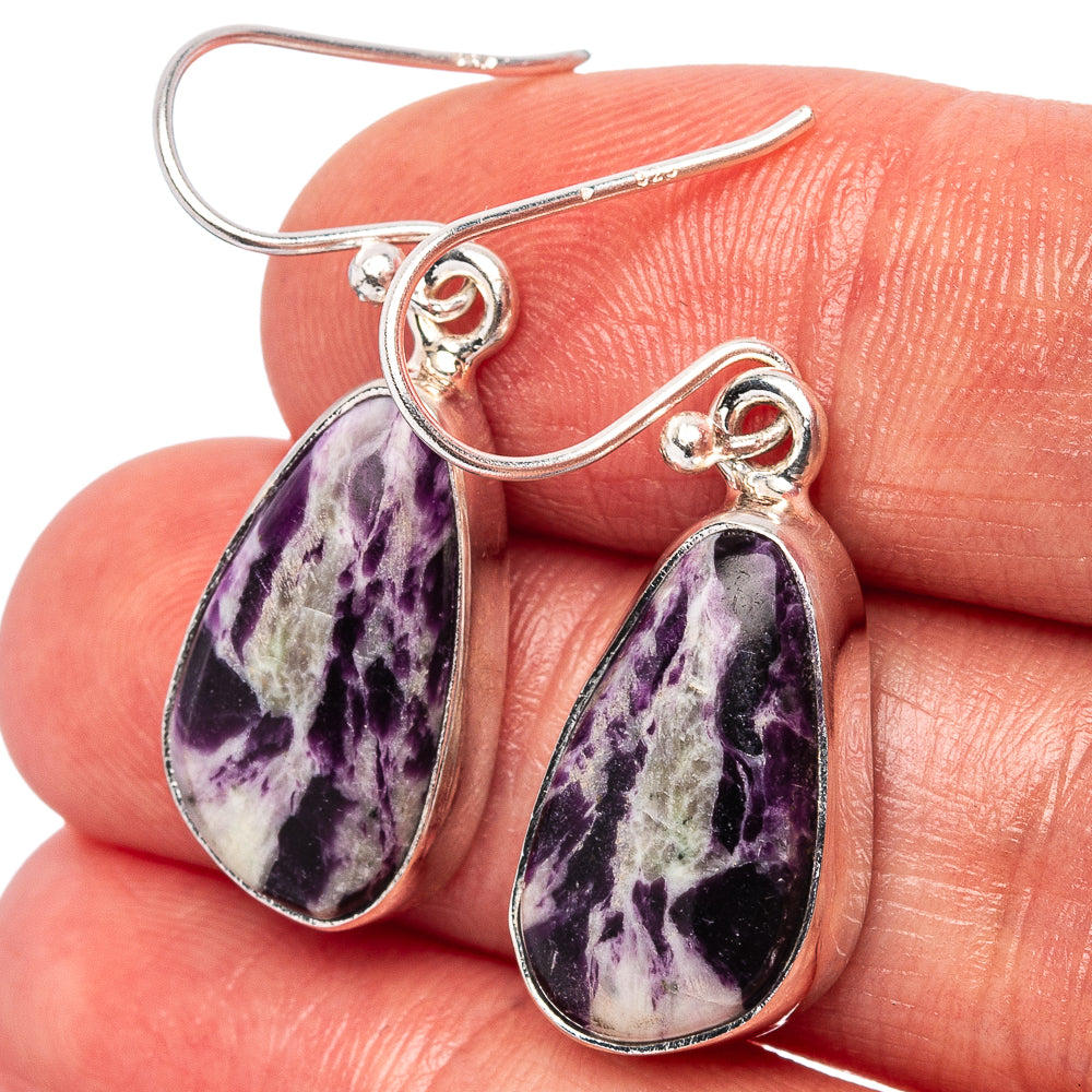 Kammererite Earrings 1 3/8" (.925 Sterling Silver)
