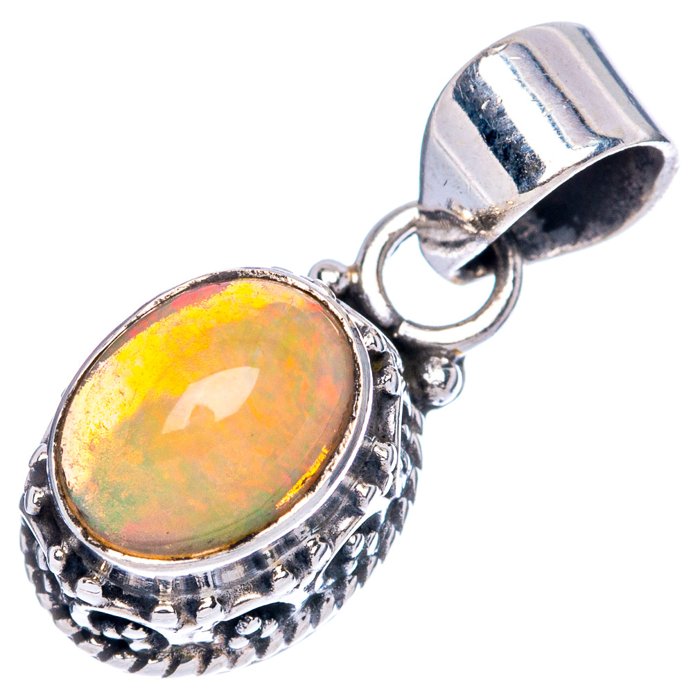 Rare  Ethiopian Opal Pendants 7/8" (925 Sterling Silver) P42350