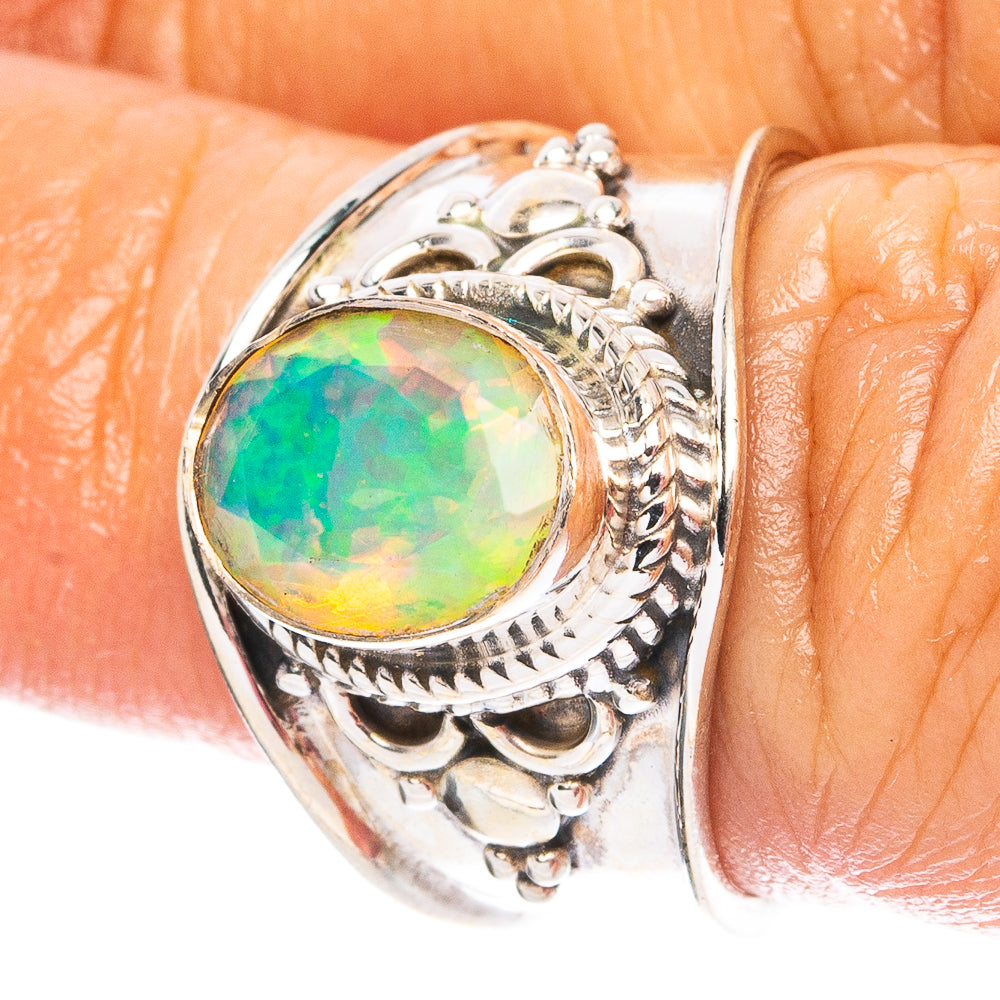 Rare Ethiopian Opal 925 Sterling Silver Ring Size 6.5 (925 Sterling Silver) R6235