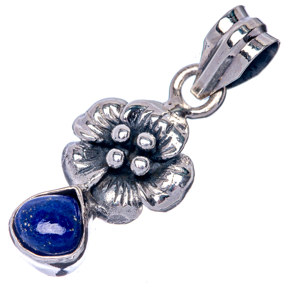 Lapis Lazuli Dainty Pendant 1 1/8" (925 Sterling Silver) P39925