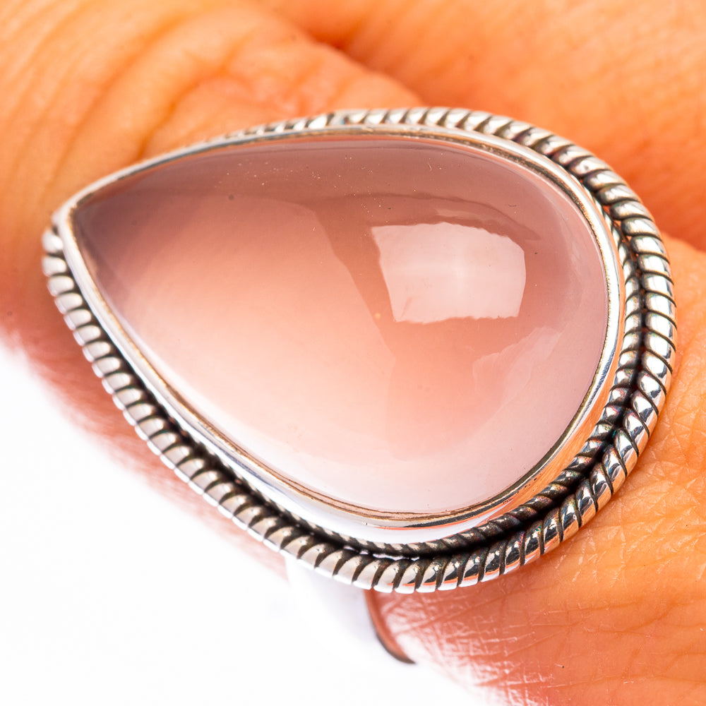 Large Rose Quartz Ring Size 9.25 (925 Sterling Silver) R140853