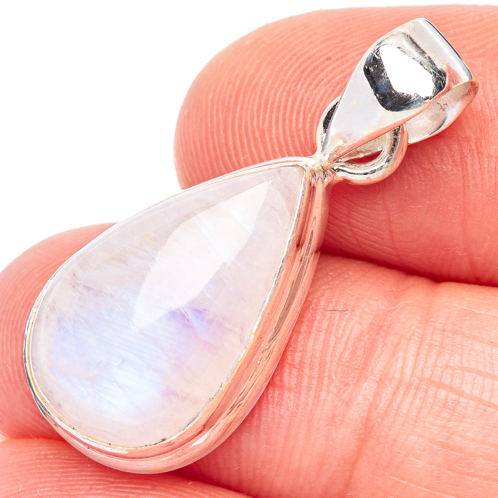 Rainbow Moonstone Pendant 1 1/4" (925 Sterling Silver) P44148