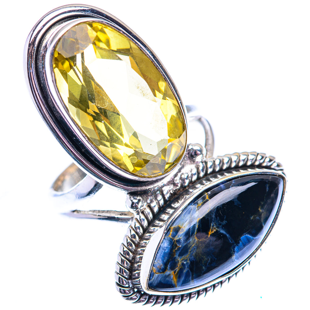 Large Pietersite, Citrine 925 Sterling Silver Ring Size 6 (925 Sterling Silver) RING140404