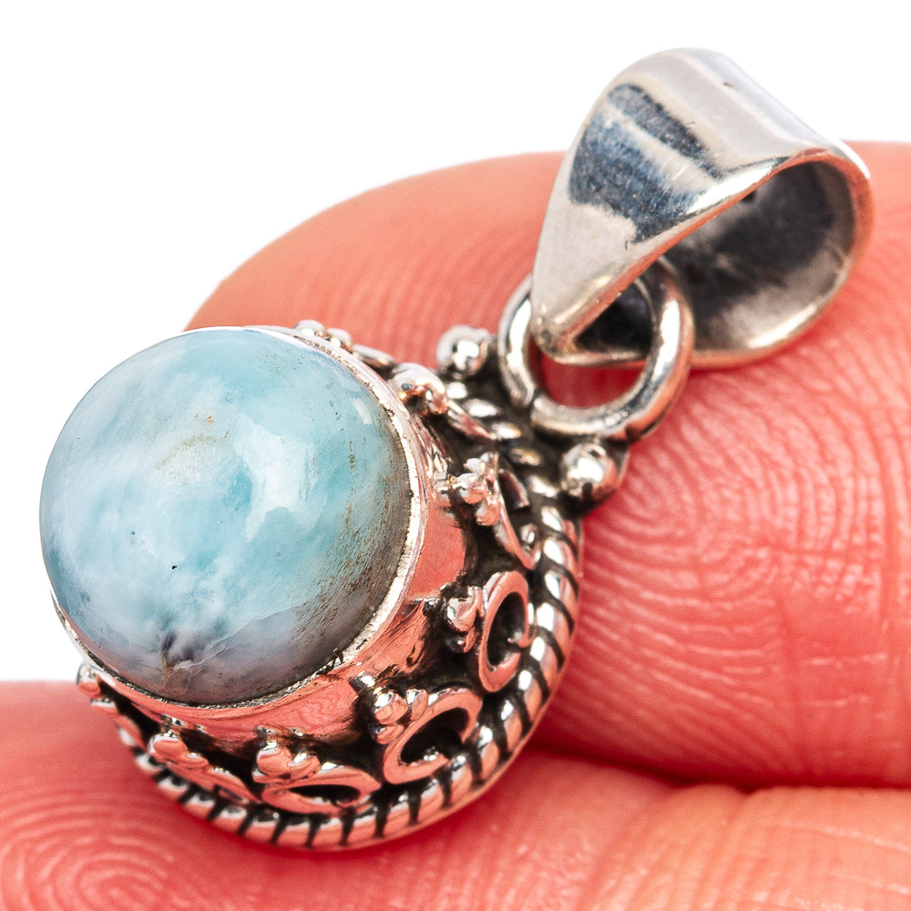 Larimar Pendants 7/8" (925 Sterling Silver) P42310