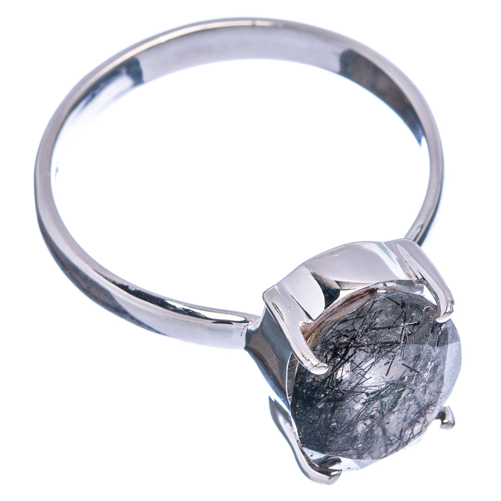 Tourmalinated Quartz Ring Size 7.75 (.925 Sterling Silver)