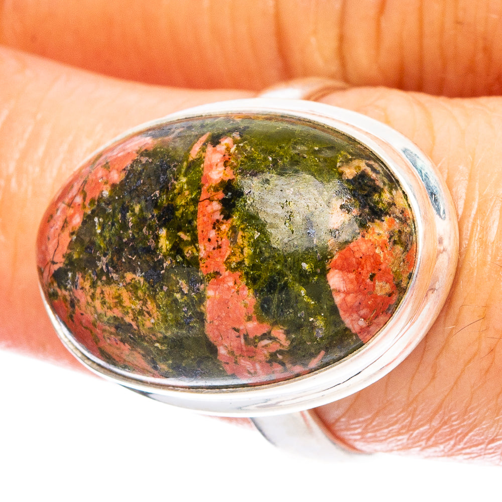 Unakite 925 Sterling Silver Ring Size 8.25 (925 Sterling Silver) R6244