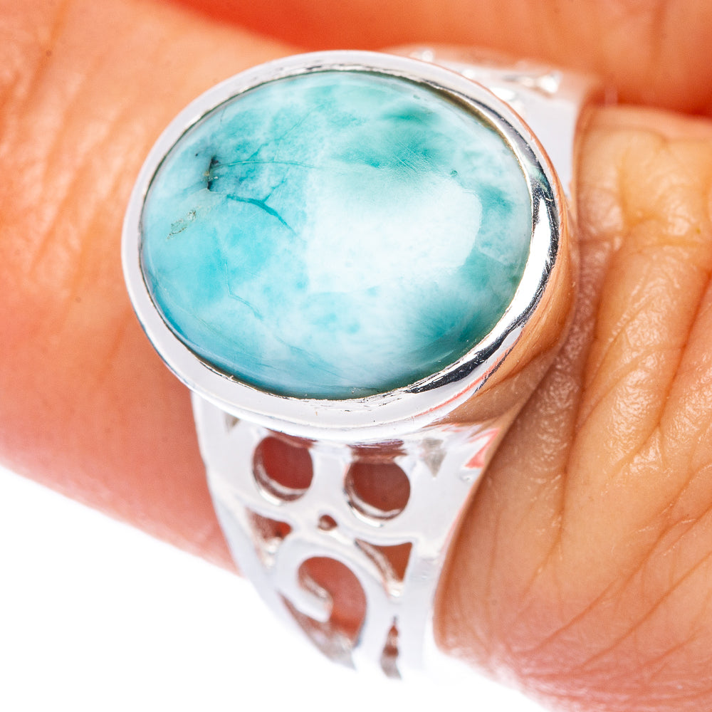 Larimar Dainty Ring Size 7 (925 Sterling Silver) R145851
