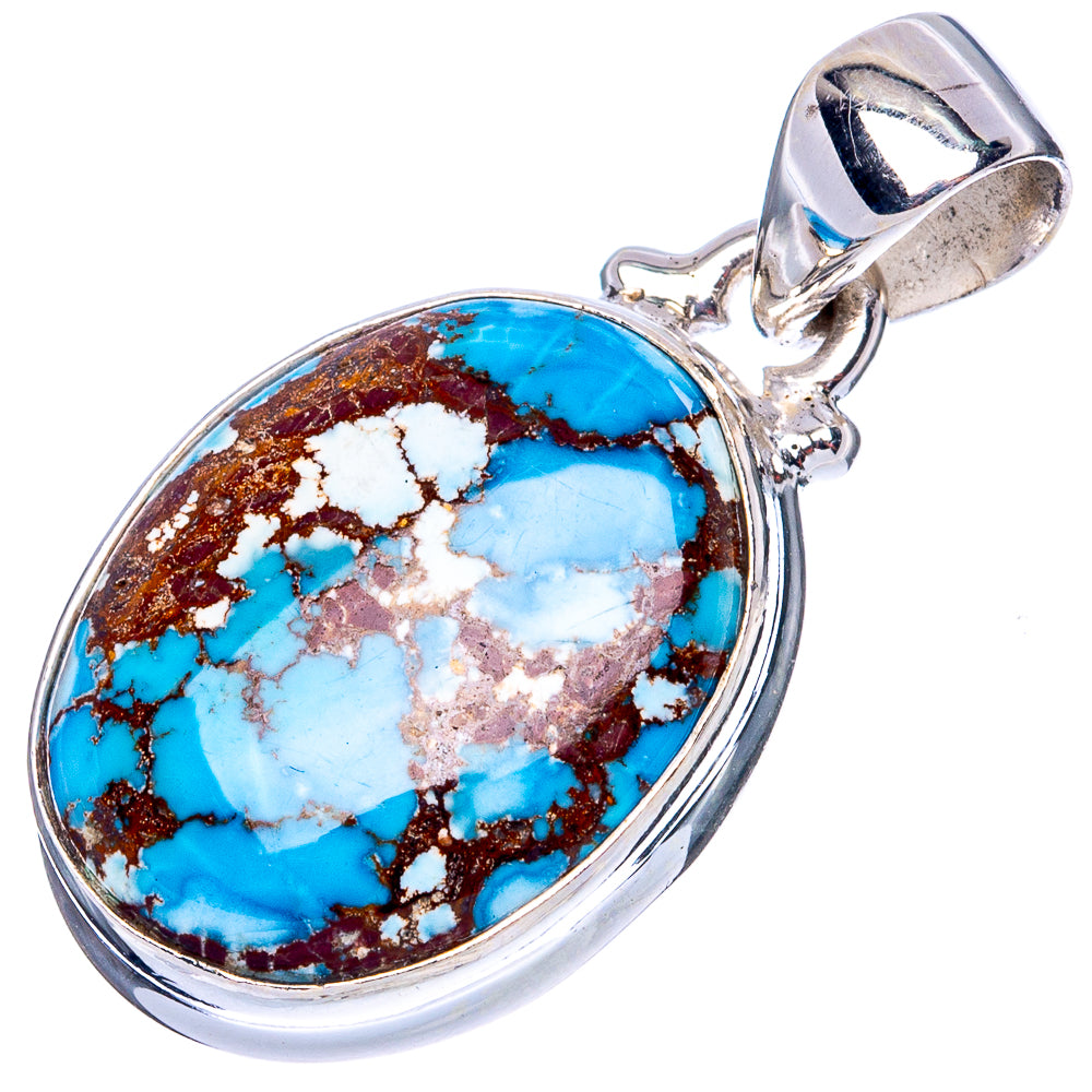 Rare Golden Hills Turquoise Pendant 1 1/8" (925 Sterling Silver) P41953