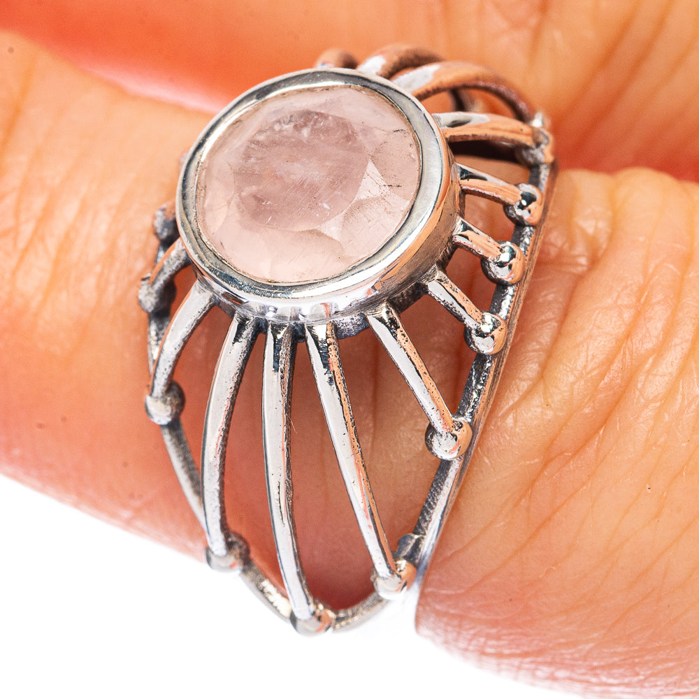 Rose Quartz Ring Size 7.5 (925 Sterling Silver) R2856