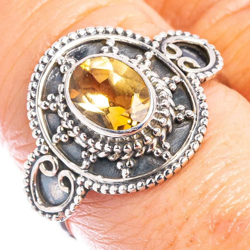 Citrine Ring Size 8 (.925 Sterling Silver)