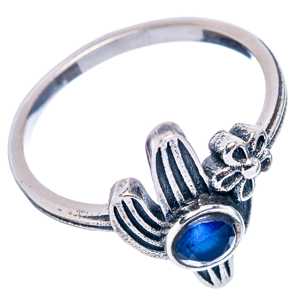 Blue Quartz Cactus Dainty Ring Size 6 (.925 Sterling Silver)