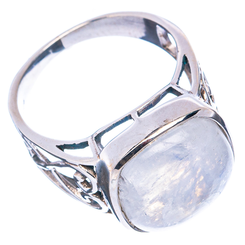 Rainbow Moonstone Ring Size 7 (.925 Sterling Silver)