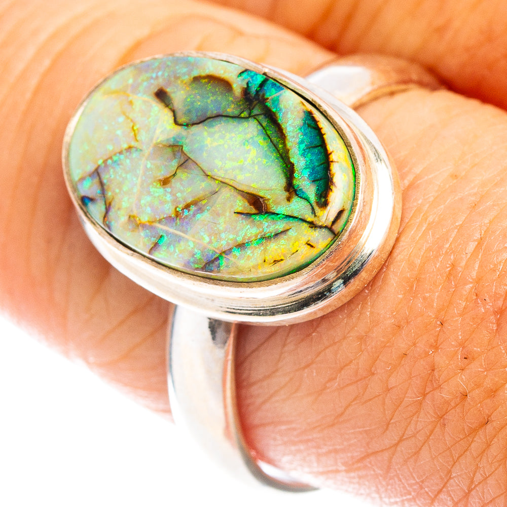 Rare Sterling Opal Ring Size 8.75 (.925 Sterling Silver)