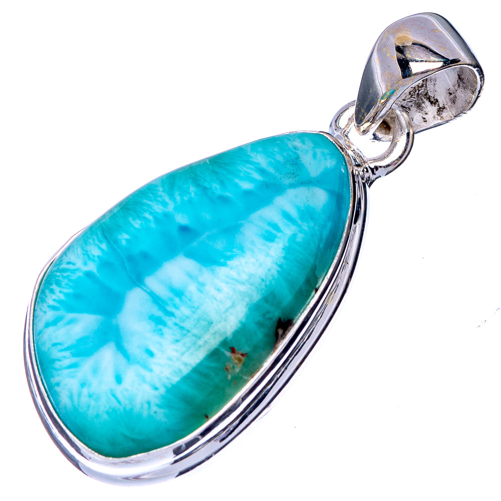 Larimar Pendant 1 3/8" (925 Sterling Silver) P41033