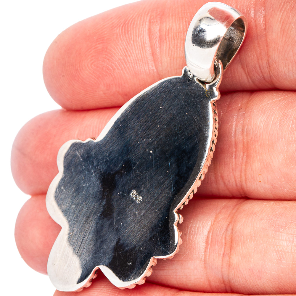 Sonoran Gold Turquoise Native Style Pendant 2 1/8" (.925 Sterling Silver) Exclusive