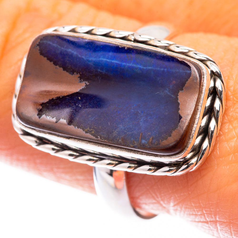 Boulder Opal Ring Size 9 (925 Sterling Silver) R140953
