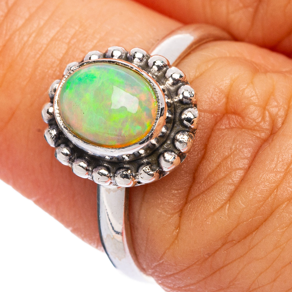 Rare Natural Ethiopian Opal Ring Size 7 (925 Sterling Silver) R145600
