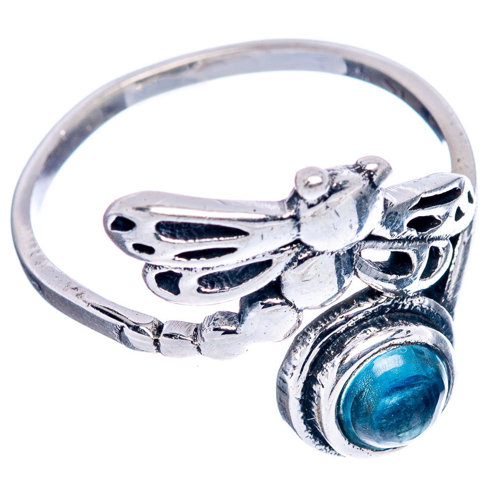 Kyanite Dragonfly Dainty Ring Size 7 (.925 Sterling Silver)