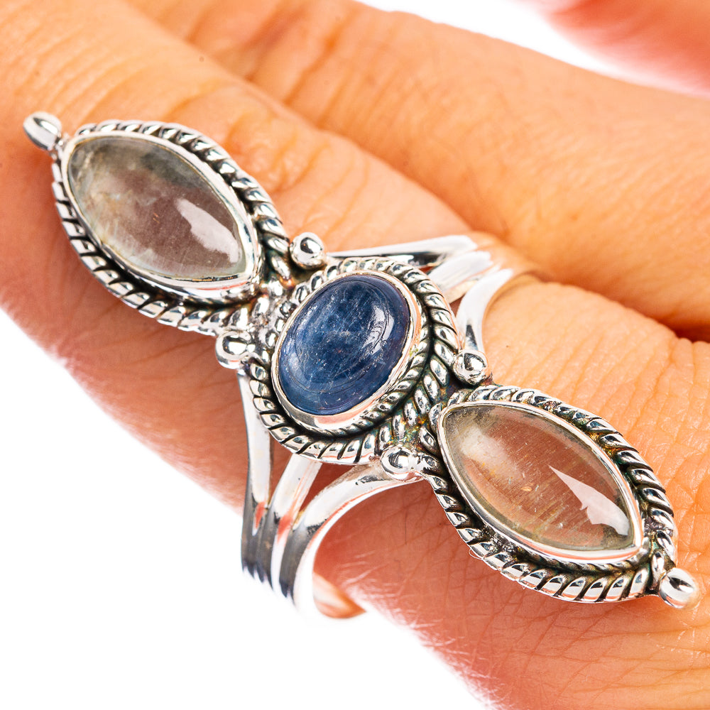 Large Kyanite, Aquamarine Ring Size 10.5 (925 Sterling Silver) R144354