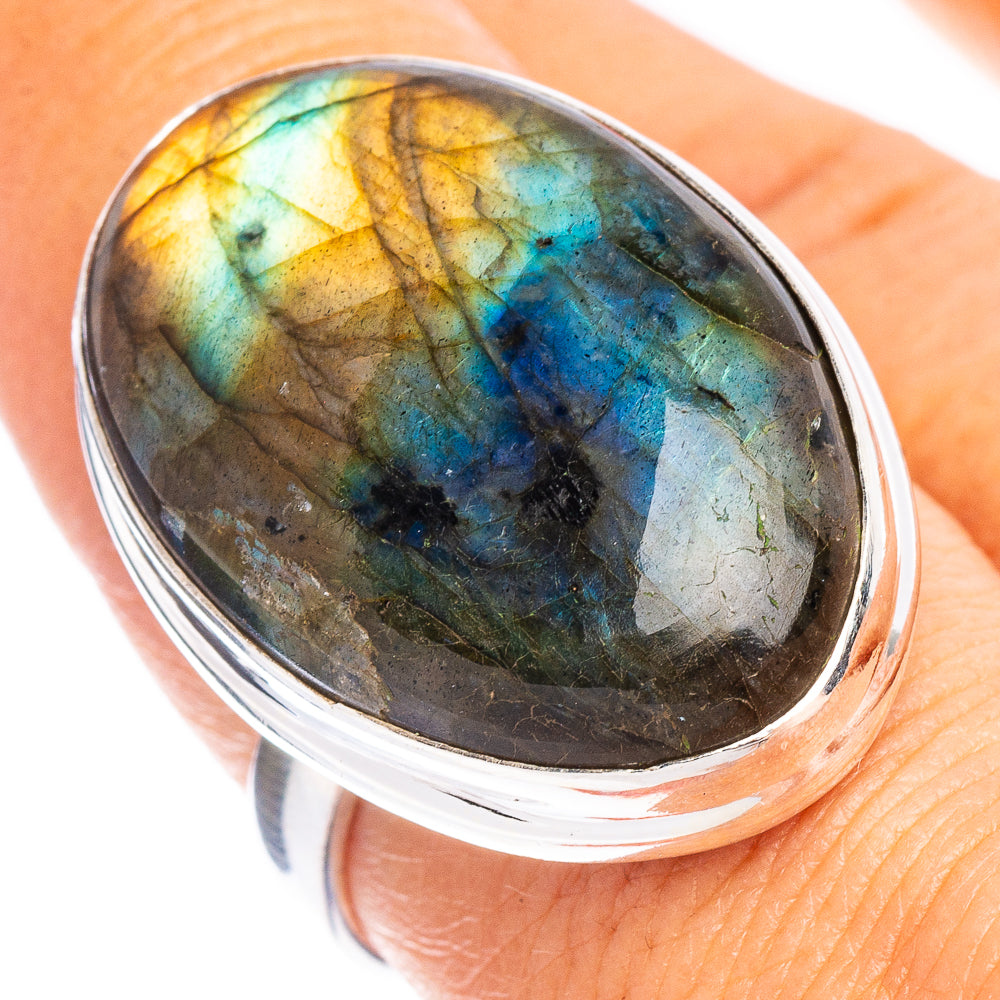 Labradorite Ring Size 7.75 (925 Sterling Silver) R7864