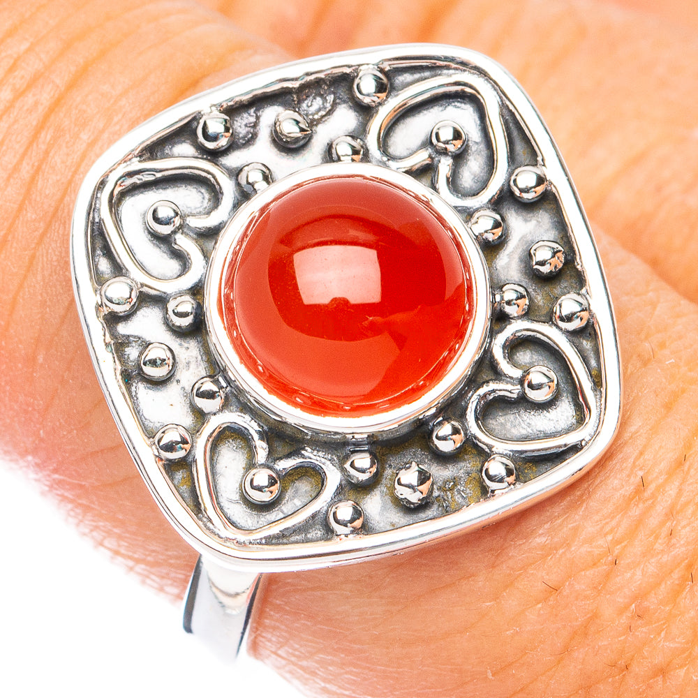 Premium Carnelian Ring Size 7.75 (925 Sterling Silver) RING7748