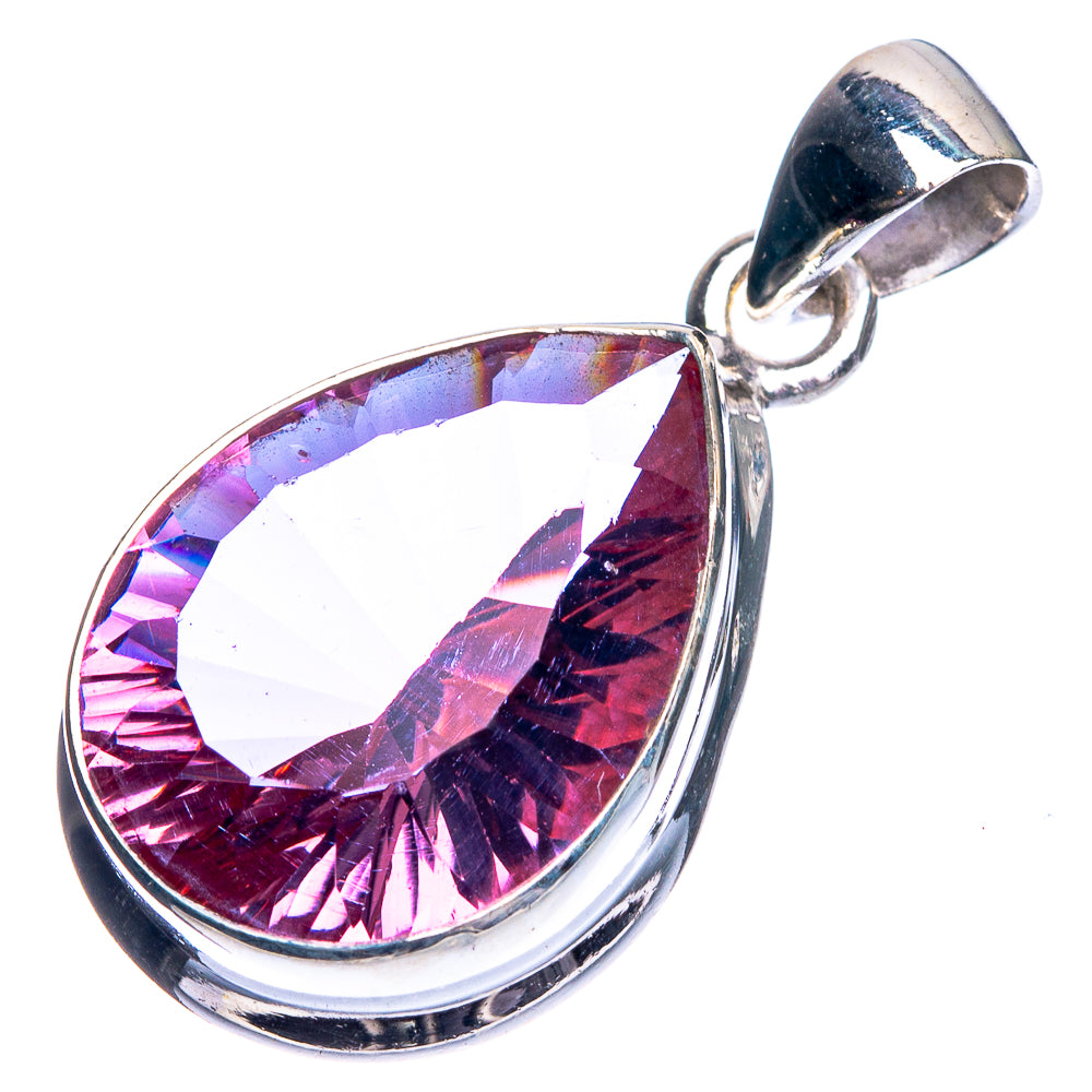 Faceted Color Change Alexandrite (Lab.) Pendant 1 1/4" (925 Sterling Silver) P39065