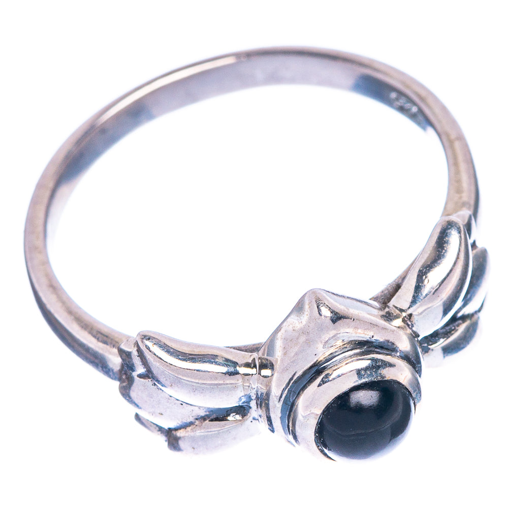 Black Onyx Ring Size 6 (925 Sterling Silver) R1121