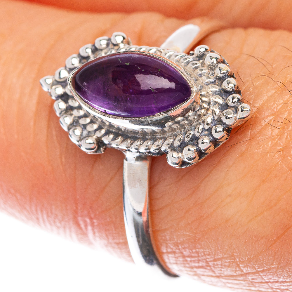 Amethyst Dainty Ring Size 7.75 (925 Sterling Silver) R145076