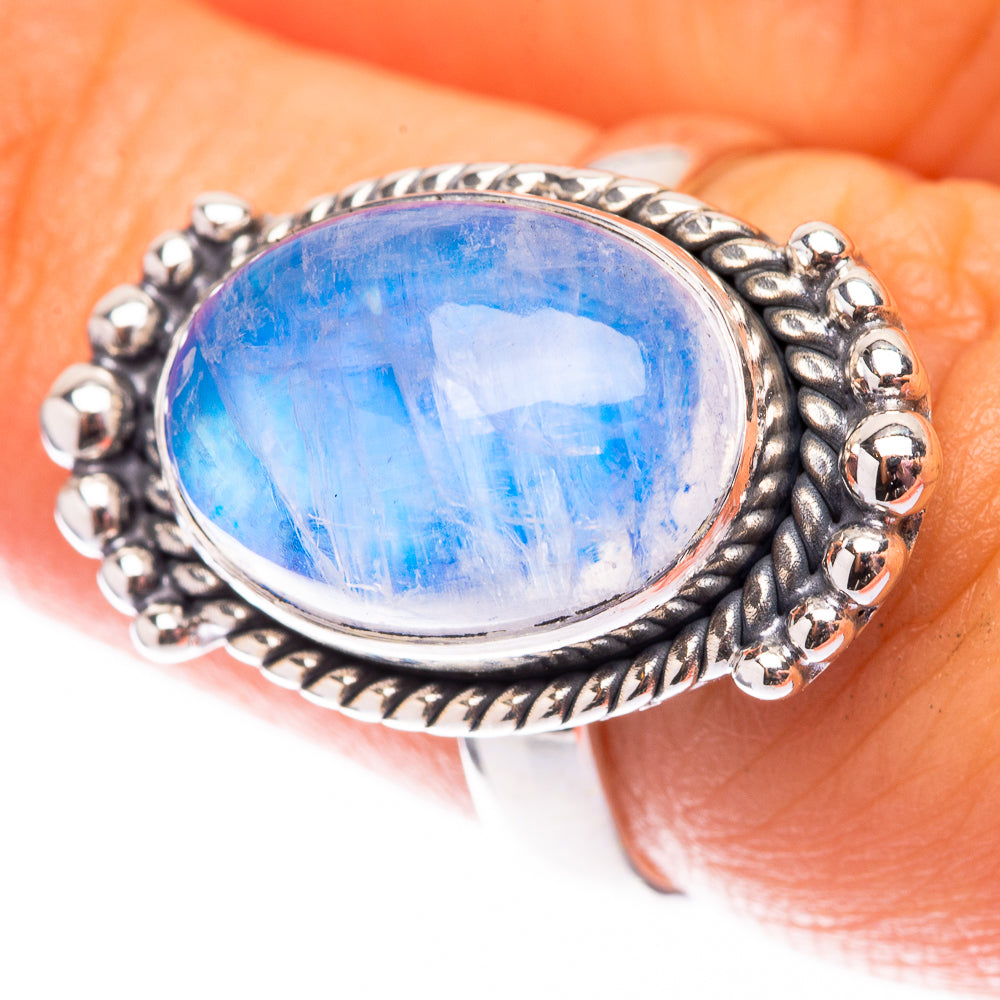 Rainbow Moonstone 925 Sterling Silver Ring Size 6.75 (925 Sterling Silver) RING140342