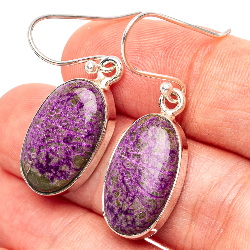 Stichtite Earrings 1 1/2" (.925 Sterling Silver)