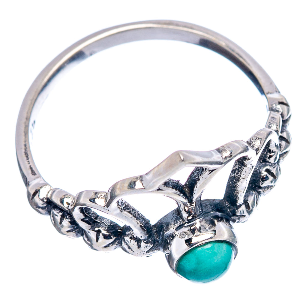 Turquoise Crown Dainty Ring Size 5.75 (.925 Sterling Silver)