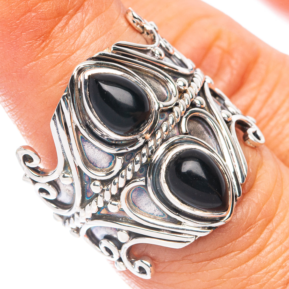 Premium Black Onyx Ring Size 6.75 (925 Sterling Silver) R7673
