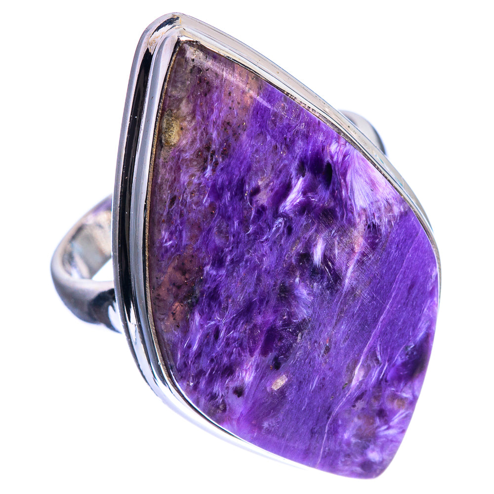 Large Charoite Ring Size 8 (925 Sterling Silver) R144210