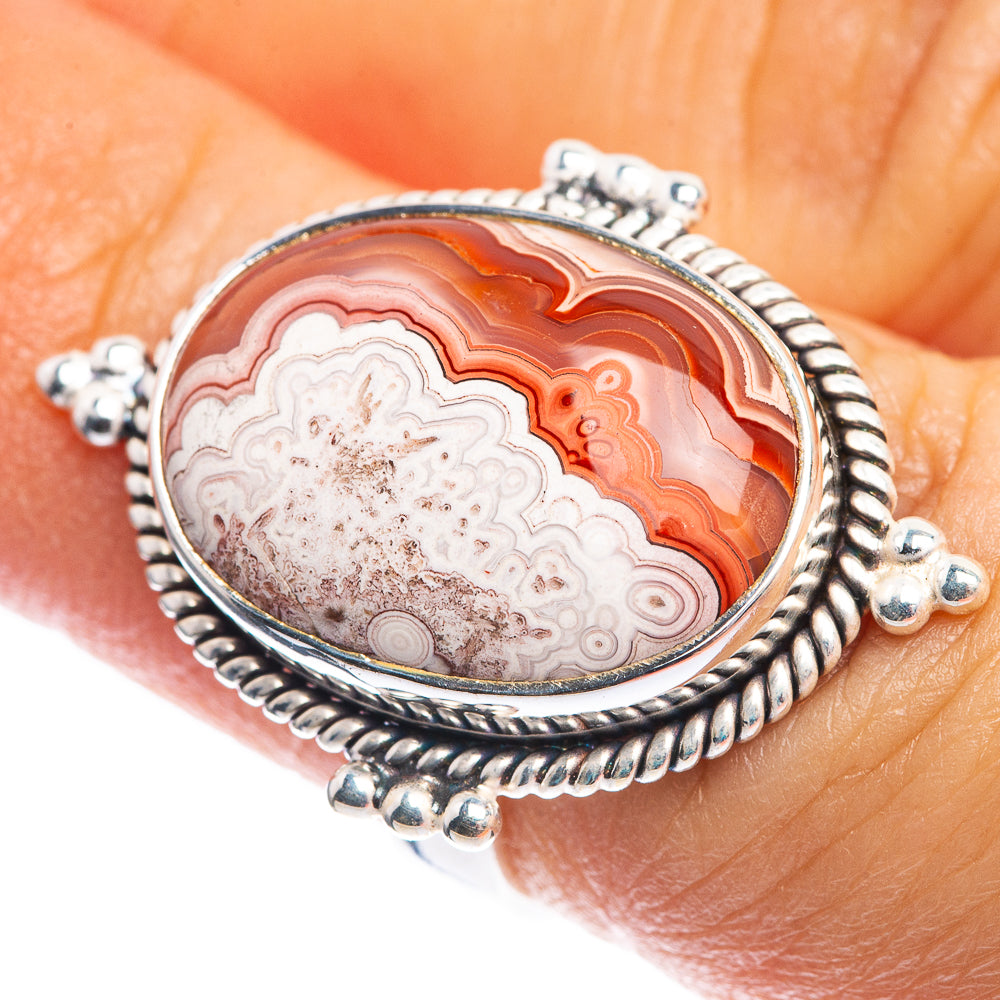 Crazy Lace Agate Ring Size 6 (925 Sterling Silver) R142378