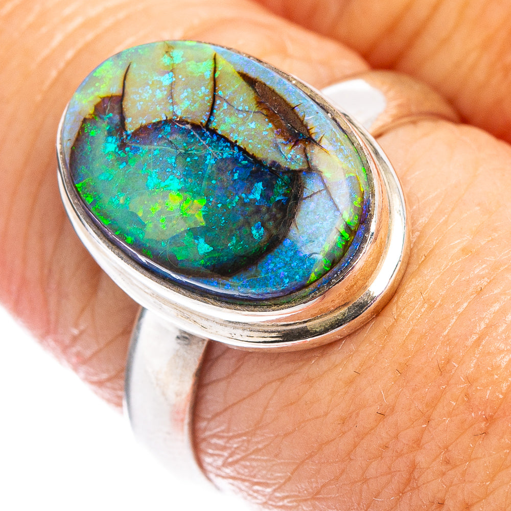 Rare Sterling Opal Ring Size 8 (.925 Sterling Silver)