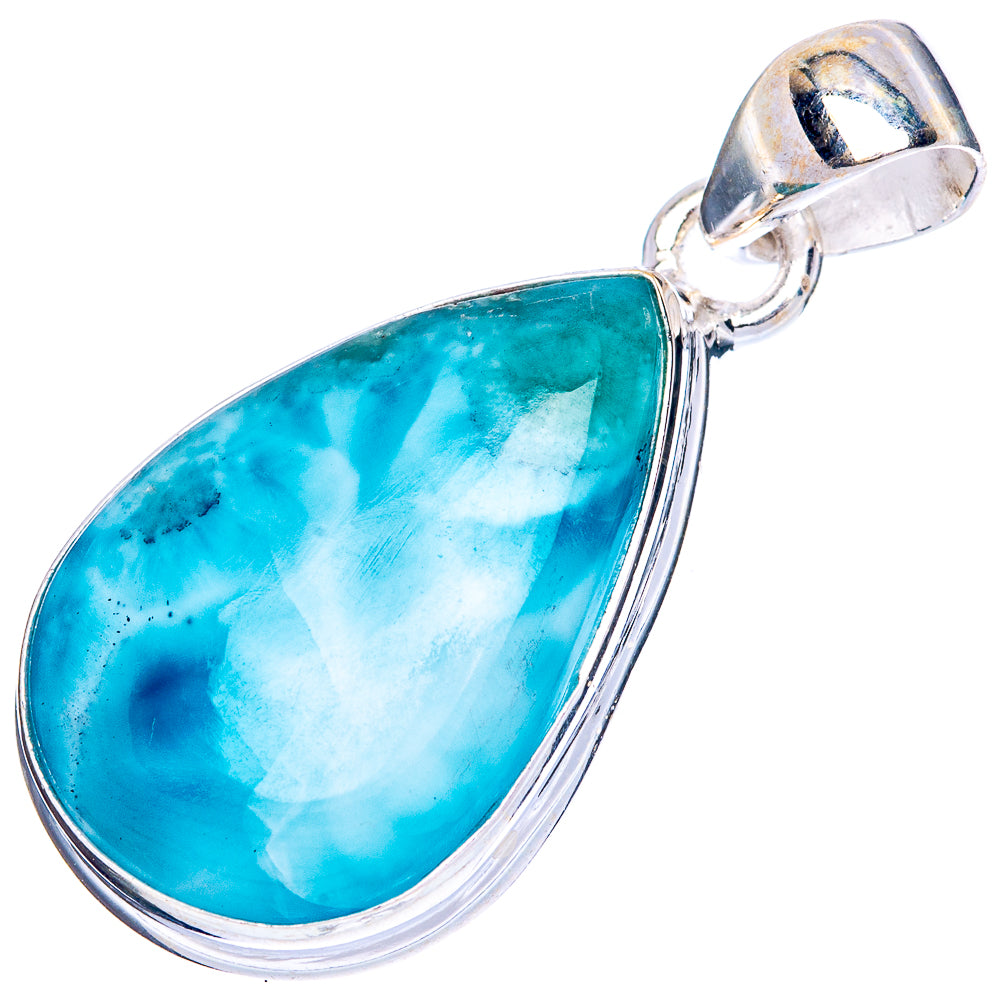 Larimar Pendant 1 3/8" (925 Sterling Silver) P41707