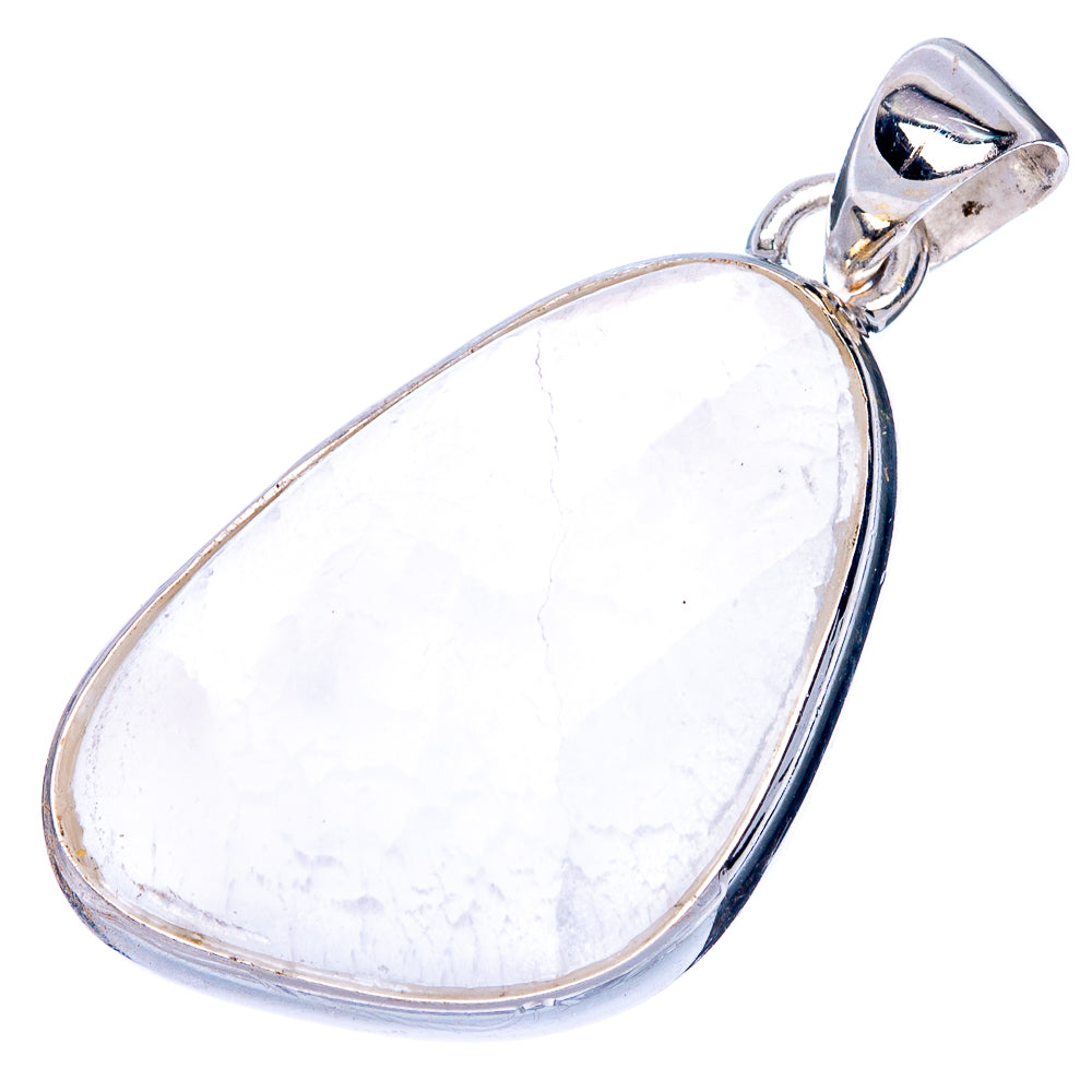Selenite 925 Sterling Silver Pendant 1 3/8" (925 Sterling Silver) P41901