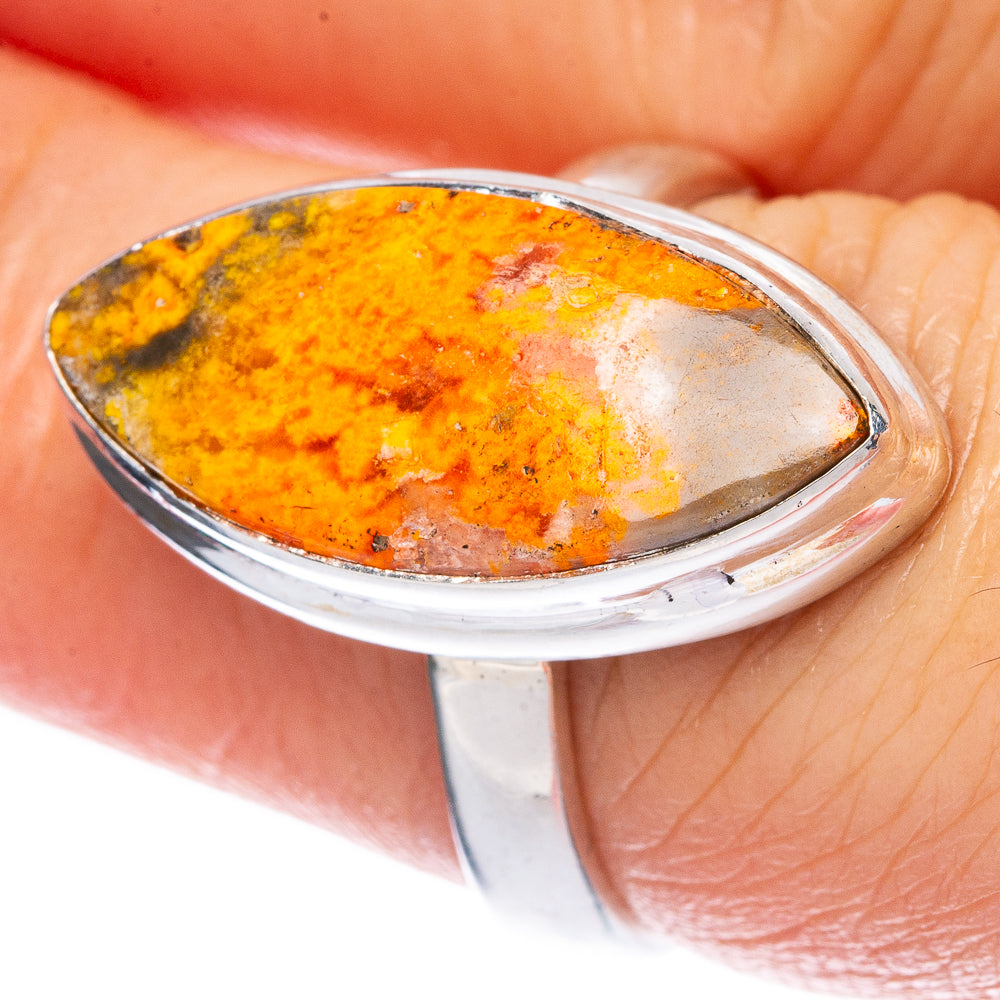 Bumble Bee Jasper Ring Size 7 (925 Sterling Silver) R2921