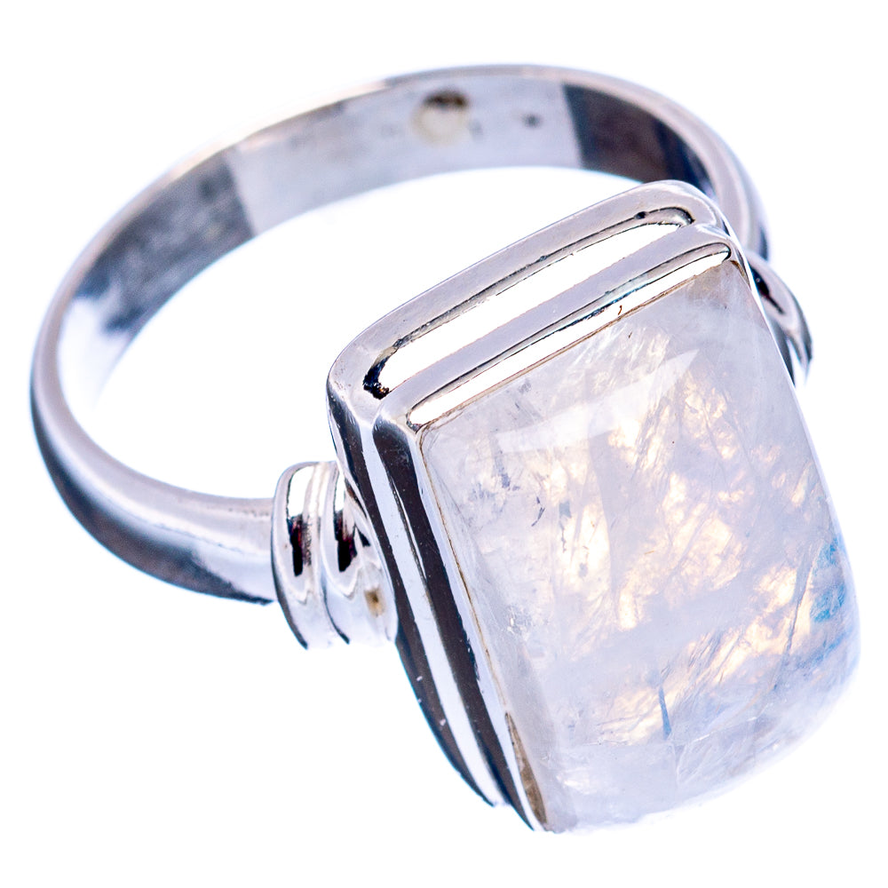 Rainbow Moonstone Ring Size 7.75 (.925 Sterling Silver)