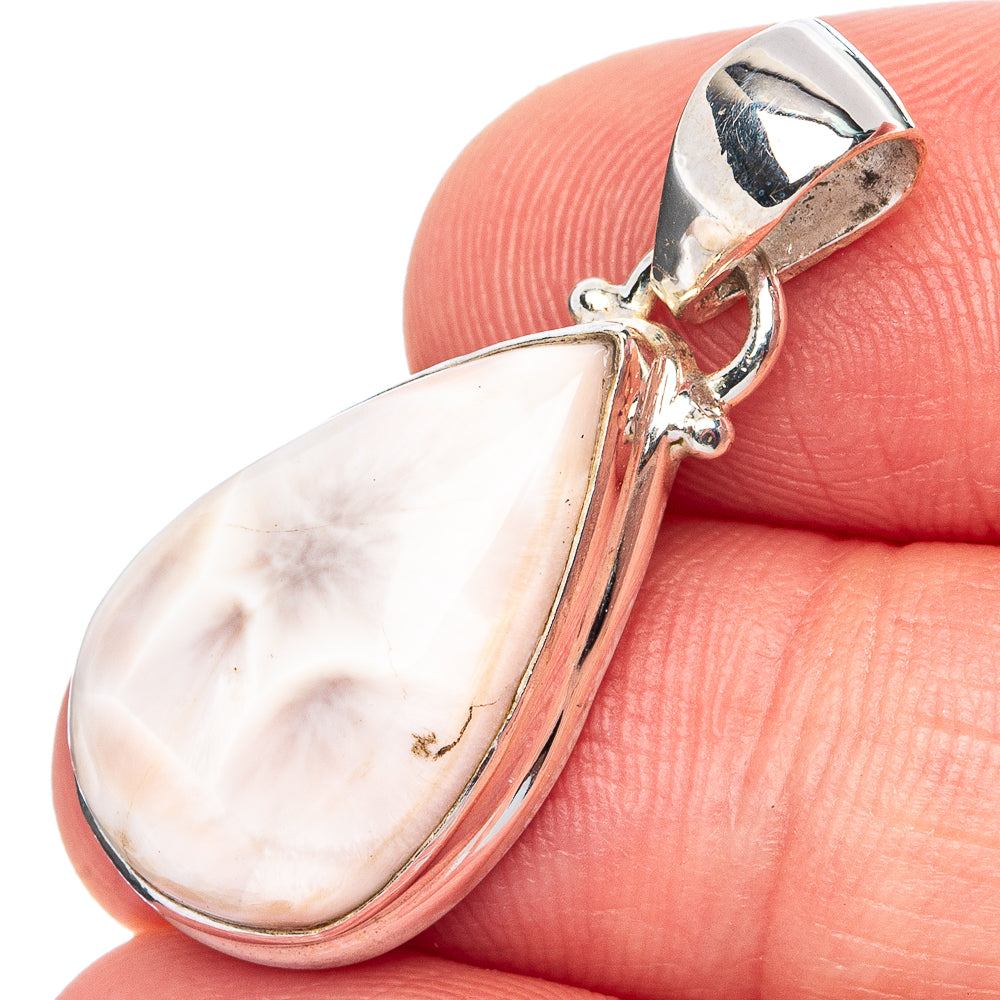 Pink Natorite Pendant 1 1/4" (.925 Sterling Silver)